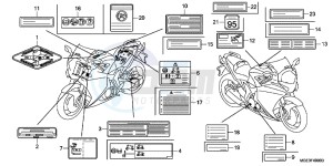 VFR1200FDC VFR1200F Dual Clutch E drawing CAUTION LABEL