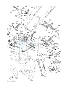 MTN1000 MT-10 (B67D) drawing STAND & FOOTREST