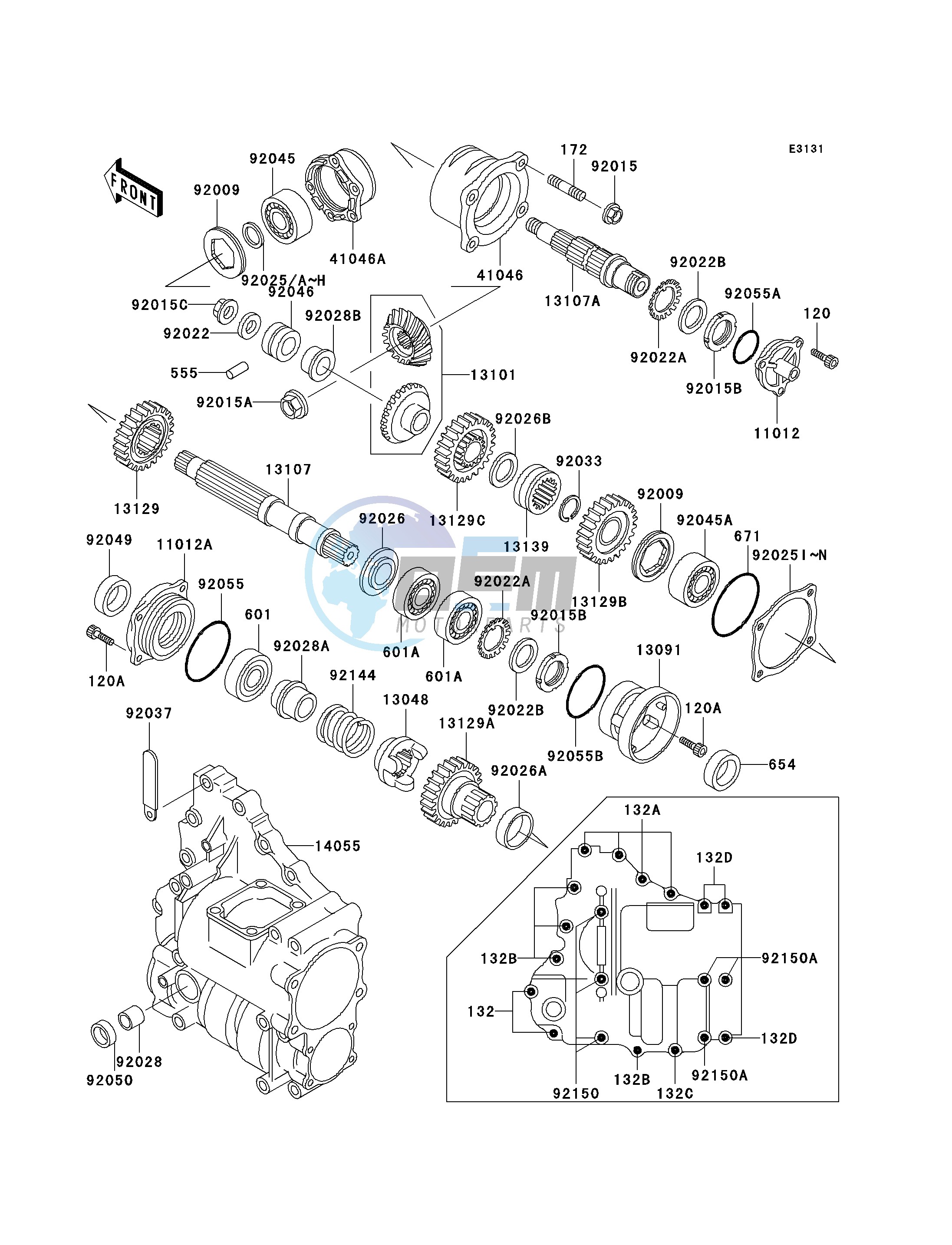 FRONT BEVEL GEAR