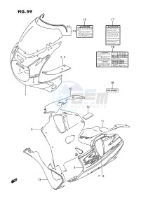 GSX-R750W (E2) drawing COWLING BODY (MODEL P 33J)