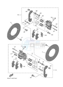 YXF850ES YXF85WPSJ WOLVERINE X (BG4A) drawing REAR BRAKE CALIPER