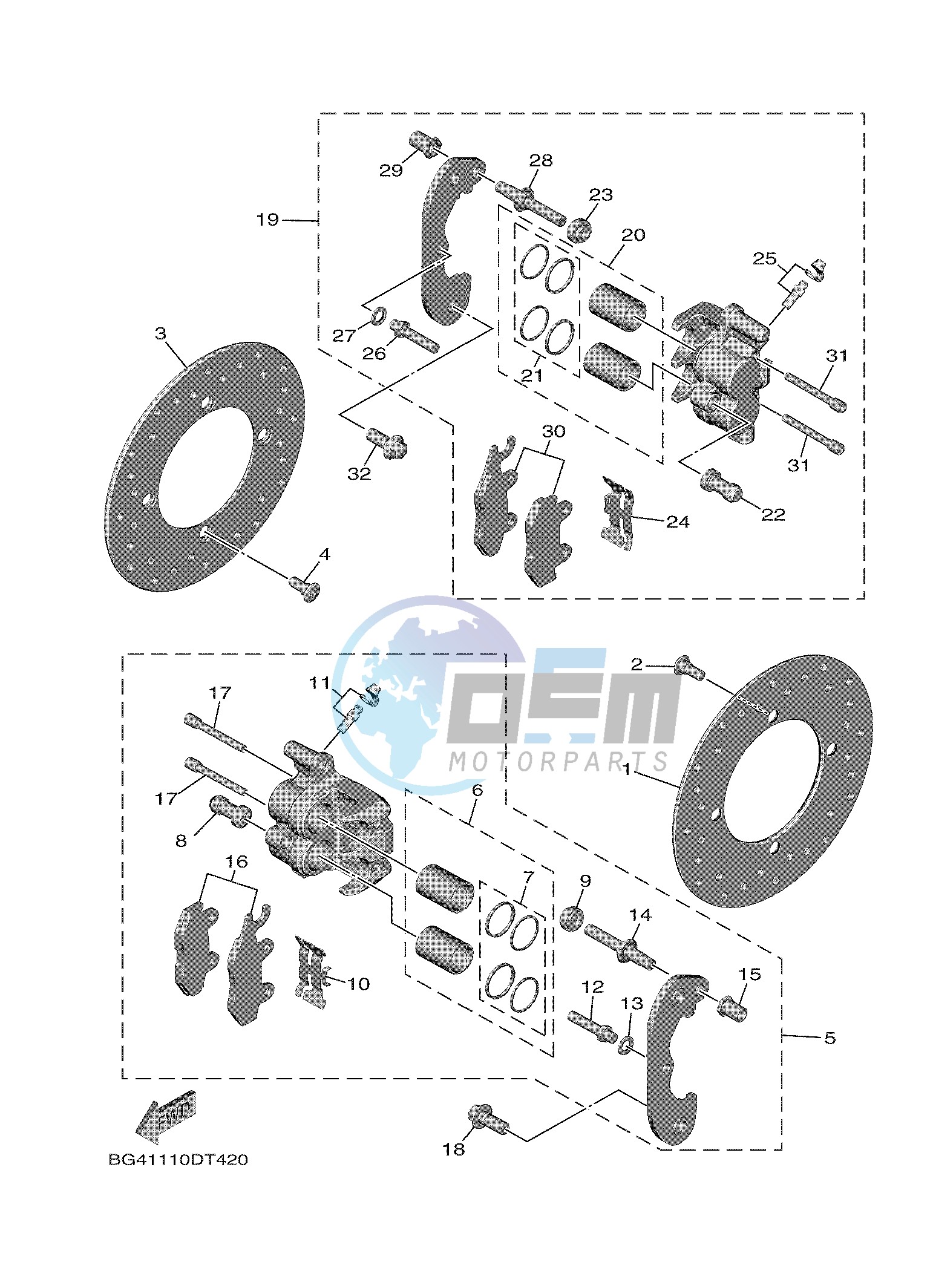 REAR BRAKE CALIPER