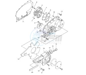 XP T-MAX BLACK MAX-NIGHT MAX 500 drawing CRANKCASE COVER  LEFT