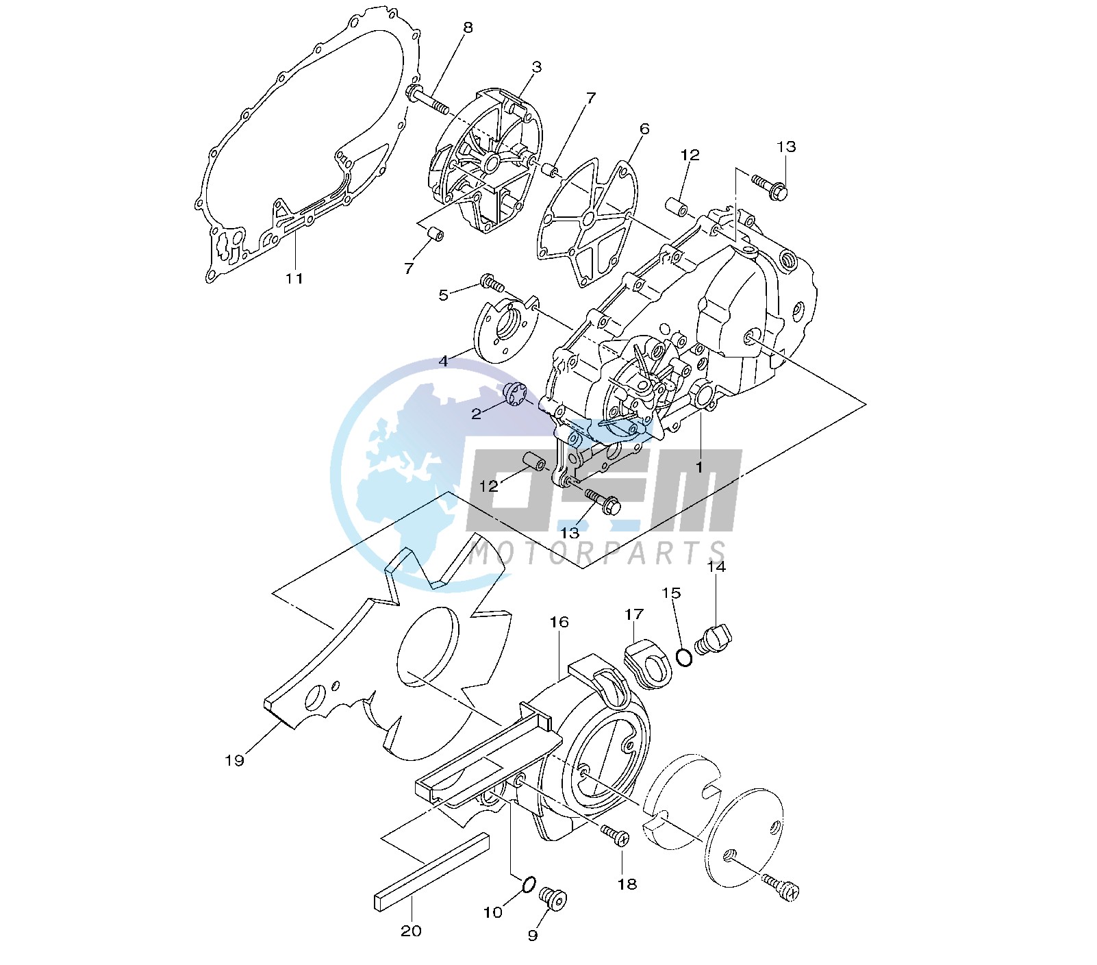 CRANKCASE COVER  LEFT