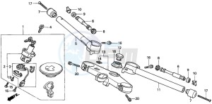 CBR600F3 drawing HANDLE PIPE/TOP BRIDGE