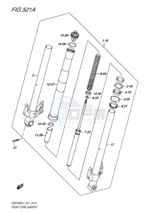 GSR750Z ABS EU drawing FRONT FORK DAMPER