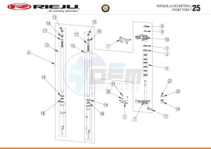 BYE-BIKE-25-KM-H-EURO4-HOLLAND-CARGO-RED drawing FRONT FORK