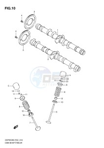 GSF650 (E2) Bandit drawing CAM SHAFT - VALVE