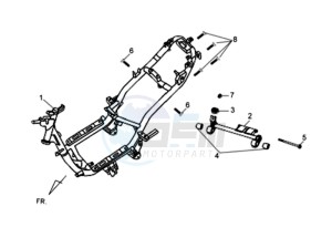 ORBIT II 50 TS drawing FRAME / ENGINE MOUNT