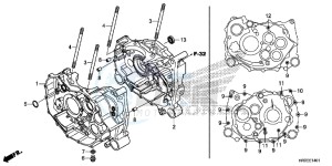 TRX420FM1F TRX420 Europe Direct - (ED) drawing CRANKCASE (TRX420FE1/FM1/FM2/TE1/TM1)