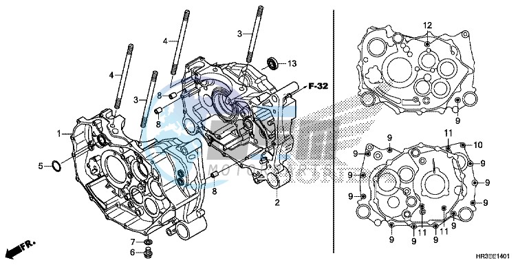 CRANKCASE (TRX420FE1/FM1/FM2/TE1/TM1)