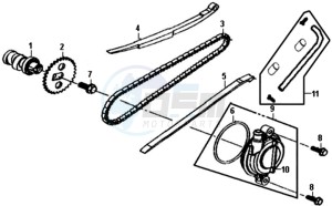 FIDDLE III 50 L6 drawing CHAIN / CHAIN TENSIONER  / CHAIN GUIDE