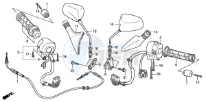 FES150 125 PANTHEON drawing SWITCH/CABLE/MIRROR (FES1257/A7)(FES1507/A7)