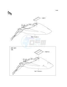 KLX 140 B (KLX140L MONSTER ENERGY) (B8F-B9FA) B9F drawing LABELS