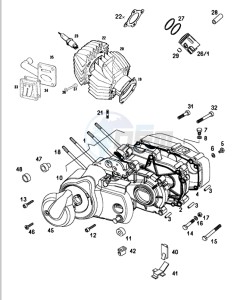 LUXE_E-START_EX_25-45kmh 50 drawing Crankcase-cylinder-piston