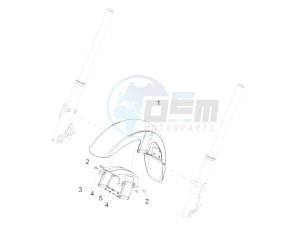 California 1400 Touring ABS 1380 drawing Front mudguard-Pillar