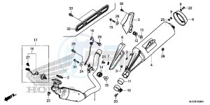 NC750JF Vultus - NC750J Europe Direct - (ED) drawing EXHAUST MUFFLER