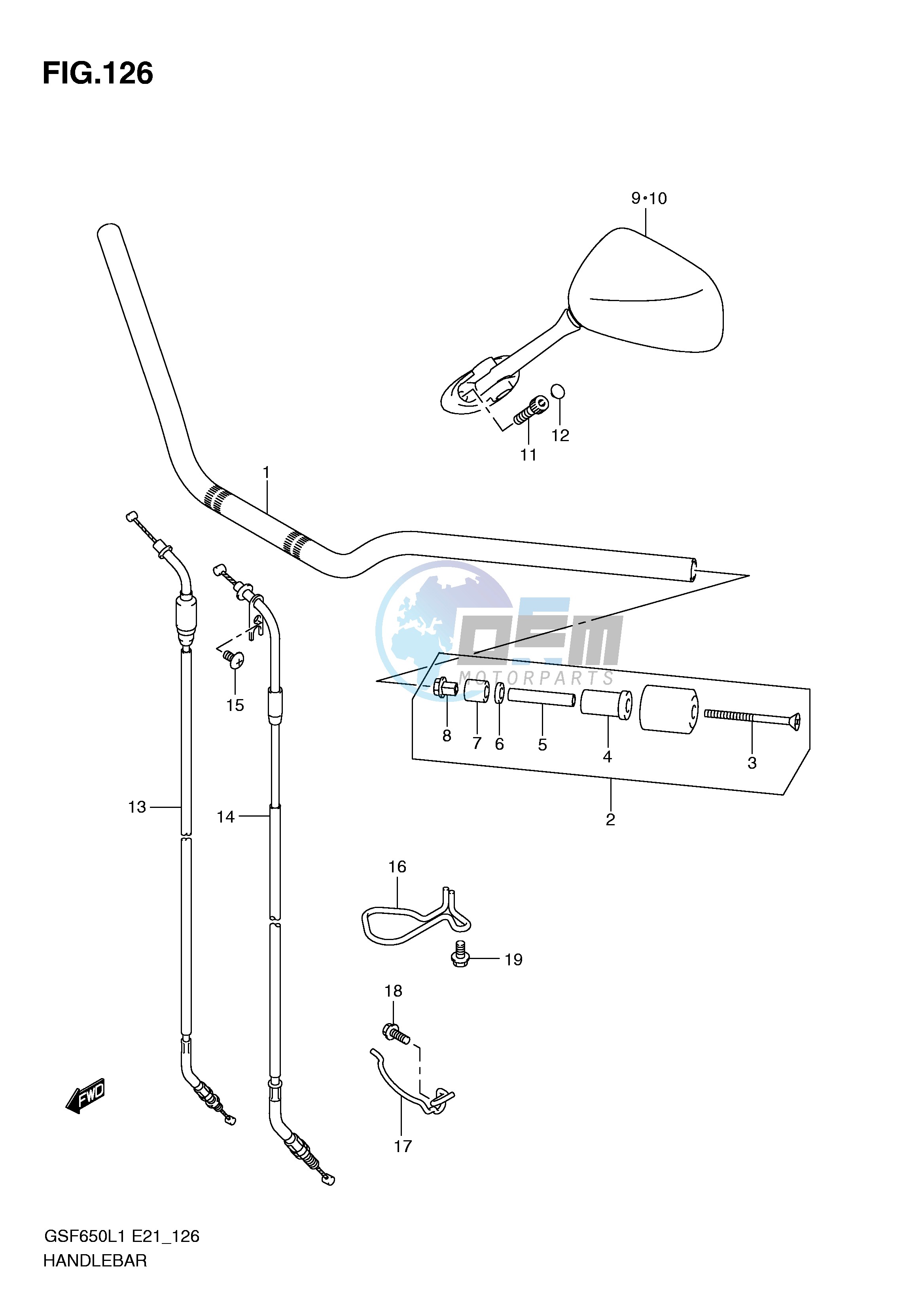 HANDLEBAR (GSF650SUAL1 E21)