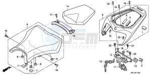 CBR1000RR9 Korea - (KO / SPC) drawing SEAT