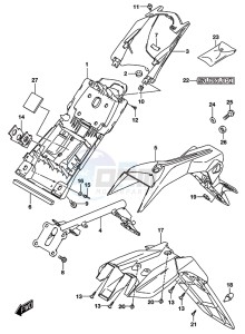 GSX-S125 drawing REAR FENDER (GSX-S125MLL8 P21)