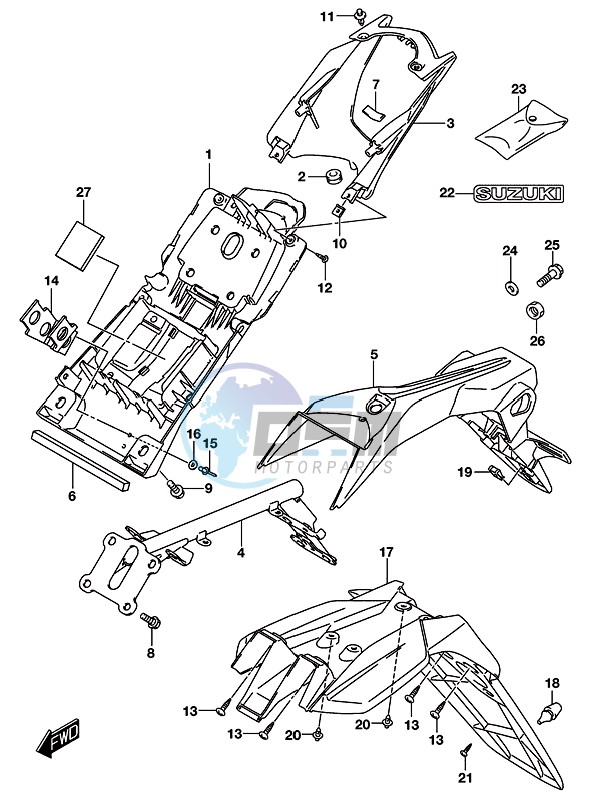 REAR FENDER (GSX-S125MLL8 P21)
