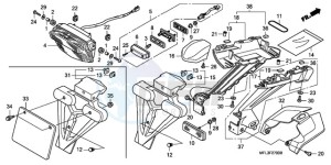 CBR1000RA9 ED / ABS REP drawing TAILLIGHT (CBR1000RR8,9/R A9)