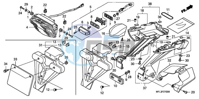 TAILLIGHT (CBR1000RR8,9/R A9)