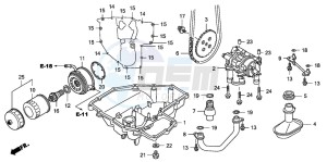 CB1300 CB1300SUPER FOUR drawing OIL PAN/OIL PUMP