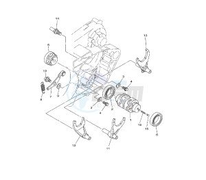 YZ LC 250 drawing SHIFT CAM AND FORK