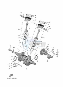 YXE850ENS YXE85WPSK (B8K1) drawing CRANKSHAFT & PISTON