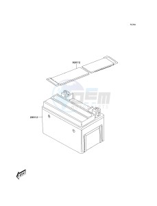 KSF 50 B [KFX50] (B7F-B9S) B8F drawing BATTERY