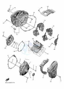 YZF1000 YZF-R1 (B3L7) drawing CRANKCASE COVER 1