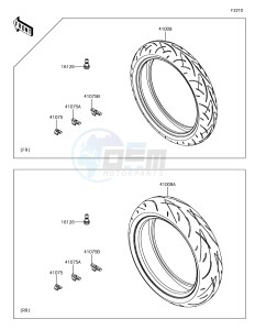 NINJA 650 EX650KHF XX (EU ME A(FRICA) drawing Tires