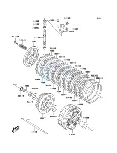 KFX400 KSF400A6F EU drawing Clutch