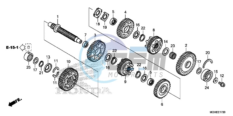 TRANSMISSION (VFR1200XD/XDA/XDL/XDS) (COUNTERSHAFT)