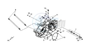 QUAD RAIDER 600 LE CHASSIS LONG drawing CRANKCASE LEFT