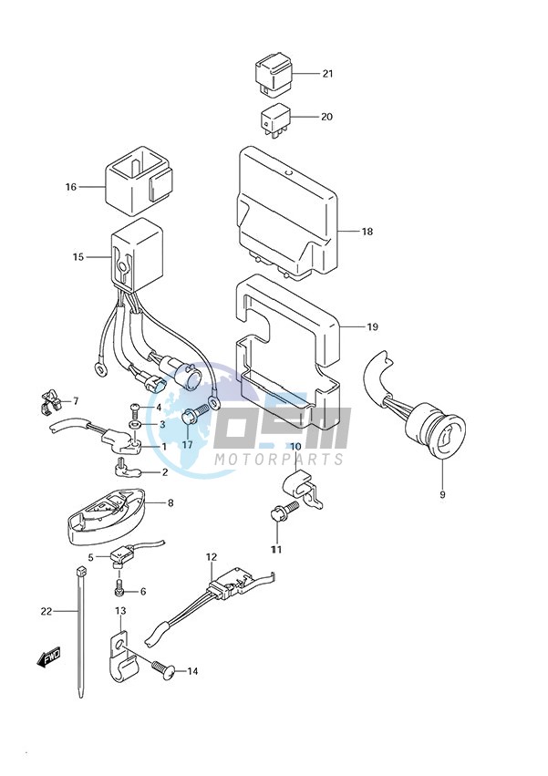 PTT Switch/Engine Control Unit