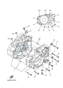 XT250 XT250M (B1UC) drawing CRANKCASE