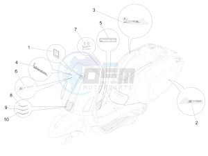 SPRINT 50 4T 4V NOABS E2 (EMEA) drawing Plates - Emblems