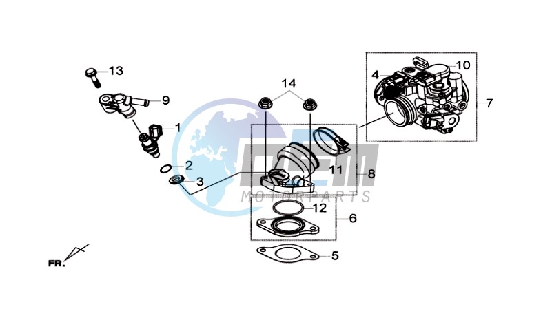 INLET / FUEL INJECTOR / THROTTLE VALVE BODY