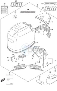 DF 150 drawing Engine Cover (Black) (Model: TG/ZG)