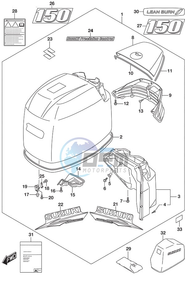 Engine Cover (Black) (Model: TG/ZG)