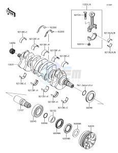 JET SKI ULTRA 310X JT1500LHF EU drawing Crankshaft