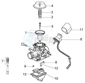 LX 150 drawing Carburettor component parts