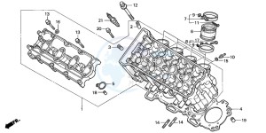 CBR600F4 drawing CYLINDER HEAD (1)