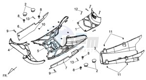 ALLO 50 45KMH drawing FOOTREST / LOWER COWLING