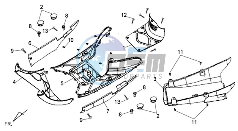 FOOTREST / LOWER COWLING