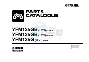 YFM125A YFM125GB GRIZZLY 125 (1PY2 1PY3 1PY1) drawing .1-Front-Page