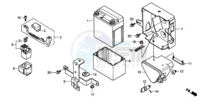 CB250P drawing BATTERY