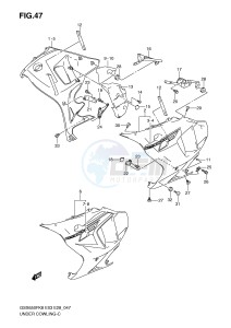 GSX650F (E3-E28) Katana drawing UNDER COWLING (MODEL K8)